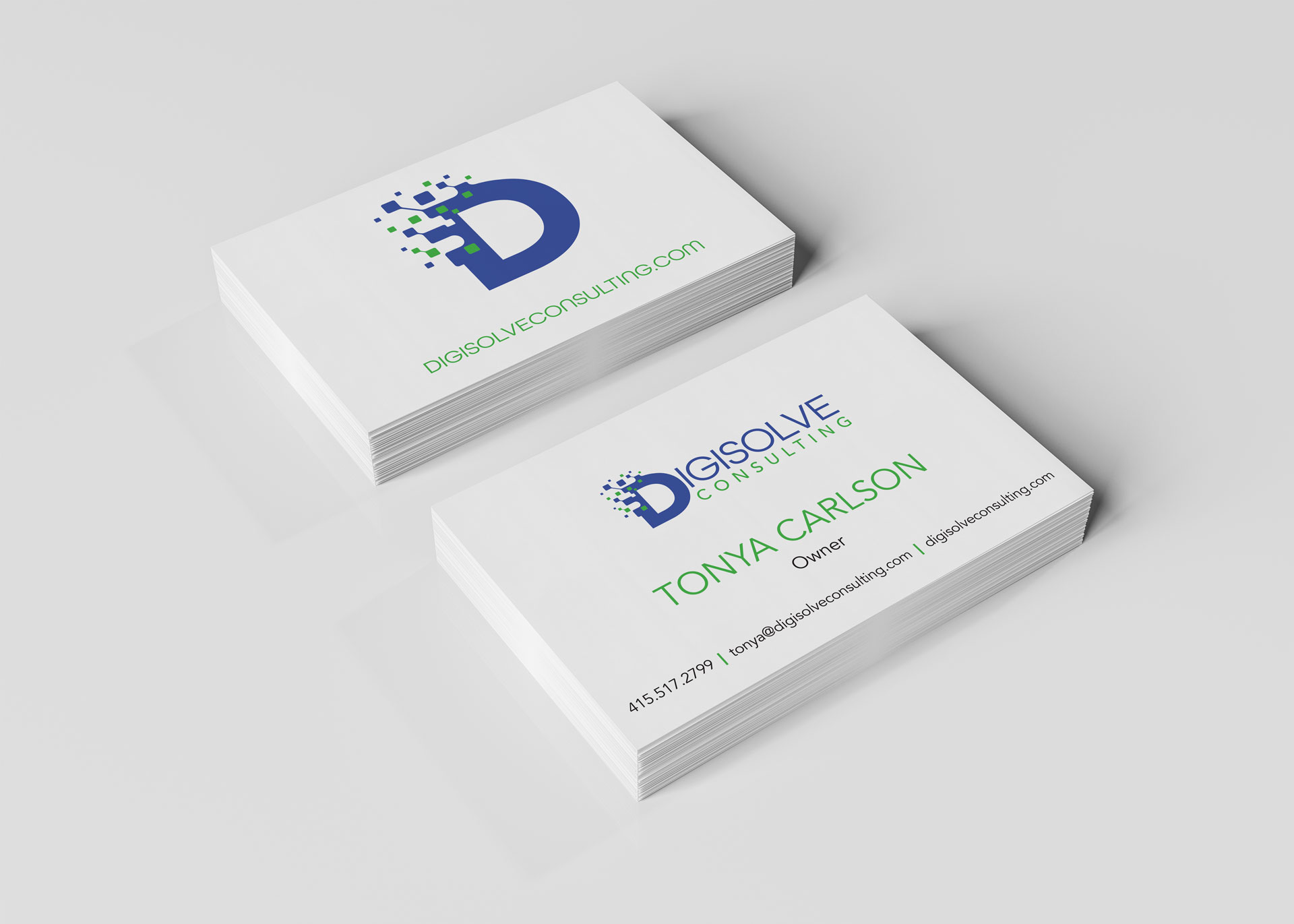 Developed Brand / Corporate Identity work creating logo and business cards for technology start up business